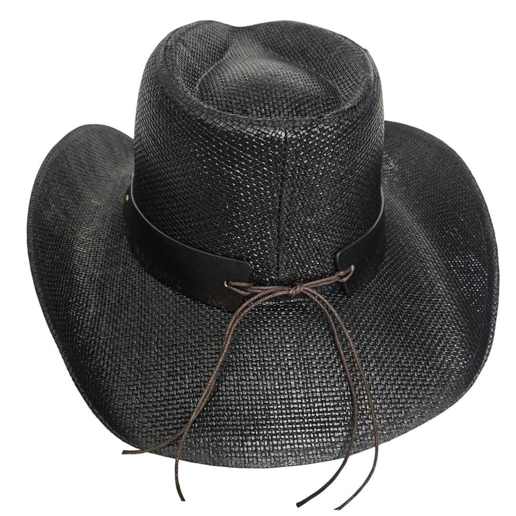 Sombrero Cowboy Negro Estilo Western – Vaquero con Hebilla de Lujo (Tallas 58-60cm)