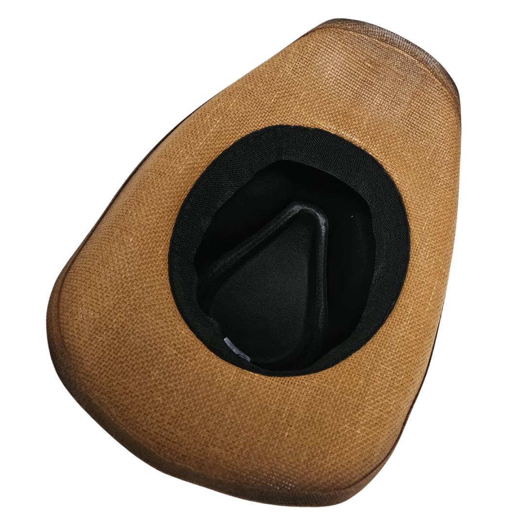 Sombrero Cowboy Western Vintage – Paja Trenzada Vaquero con Hebilla de Lujo (Tallas 58-60cm)