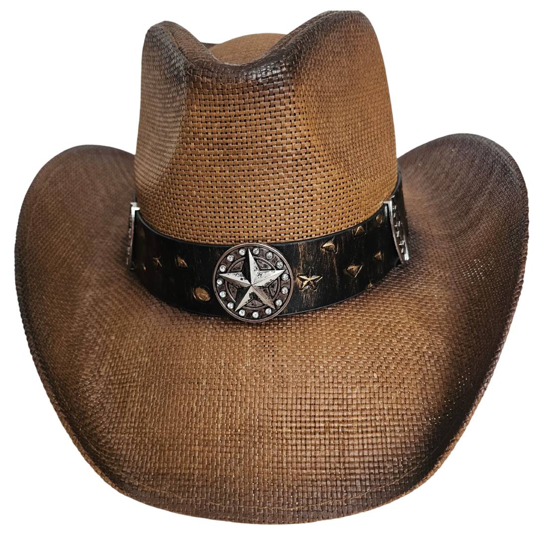 Sombrero Cowboy Marrón Vaquero Vintage de Lujo Original Tejano Norteño para Hombre Mujer