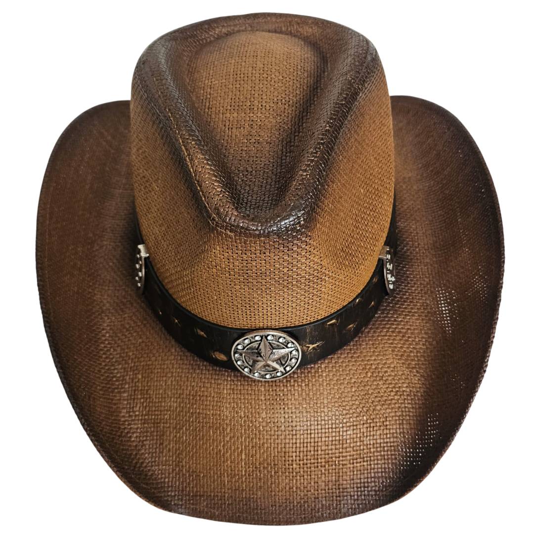 Sombrero Cowboy Marrón Vaquero Vintage de Lujo Original Tejano Norteño para Hombre Mujer