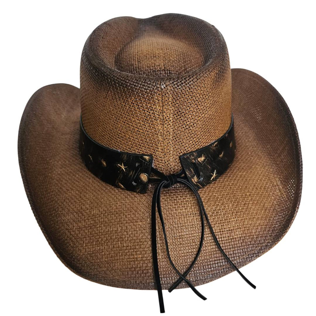 Sombrero Cowboy Marrón Vaquero Vintage de Lujo Original Tejano Norteño para Hombre Mujer