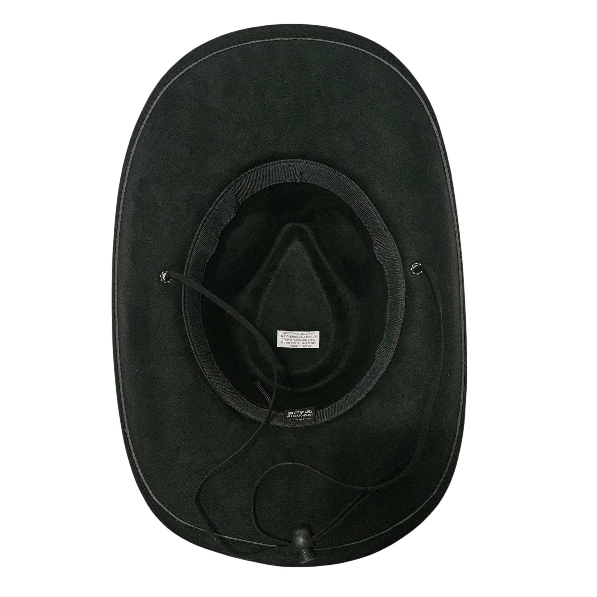 Sombrero Cowboy Negro Adulto Hombre y Mujer - Sombrero Vaquero Ajustable (56-59cm) Gamuza Sintética | Alternativa Resistente a Sombreros de Paja y Papel Trenzado - Ala Ancha 9.5cm, Estilo Western con Pluma Metálica Plata