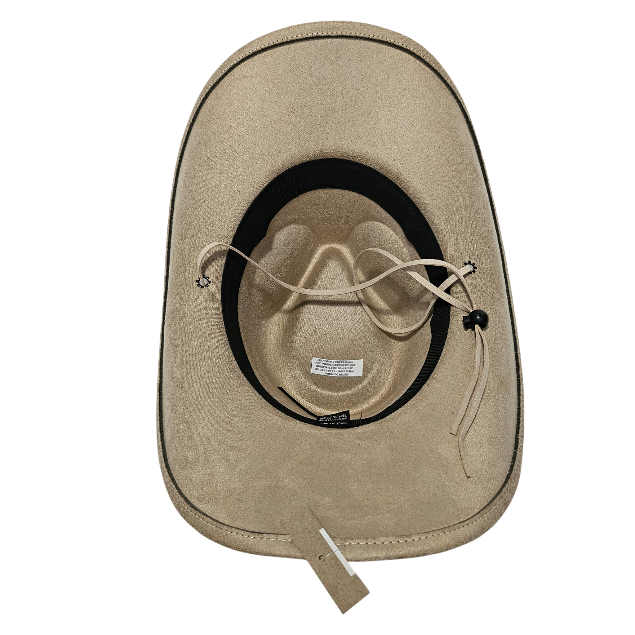 Sombrero Cowboy Crema Adulto Hombre y Mujer - Sombrero Vaquero Ajustable (56-59cm) Gamuza Sintética Beige | Alternativa Resistente a Sombreros de Paja y Papel Trenzado - Ala Ancha 9.5cm, Estilo Western con Detalle de Pluma Metálica