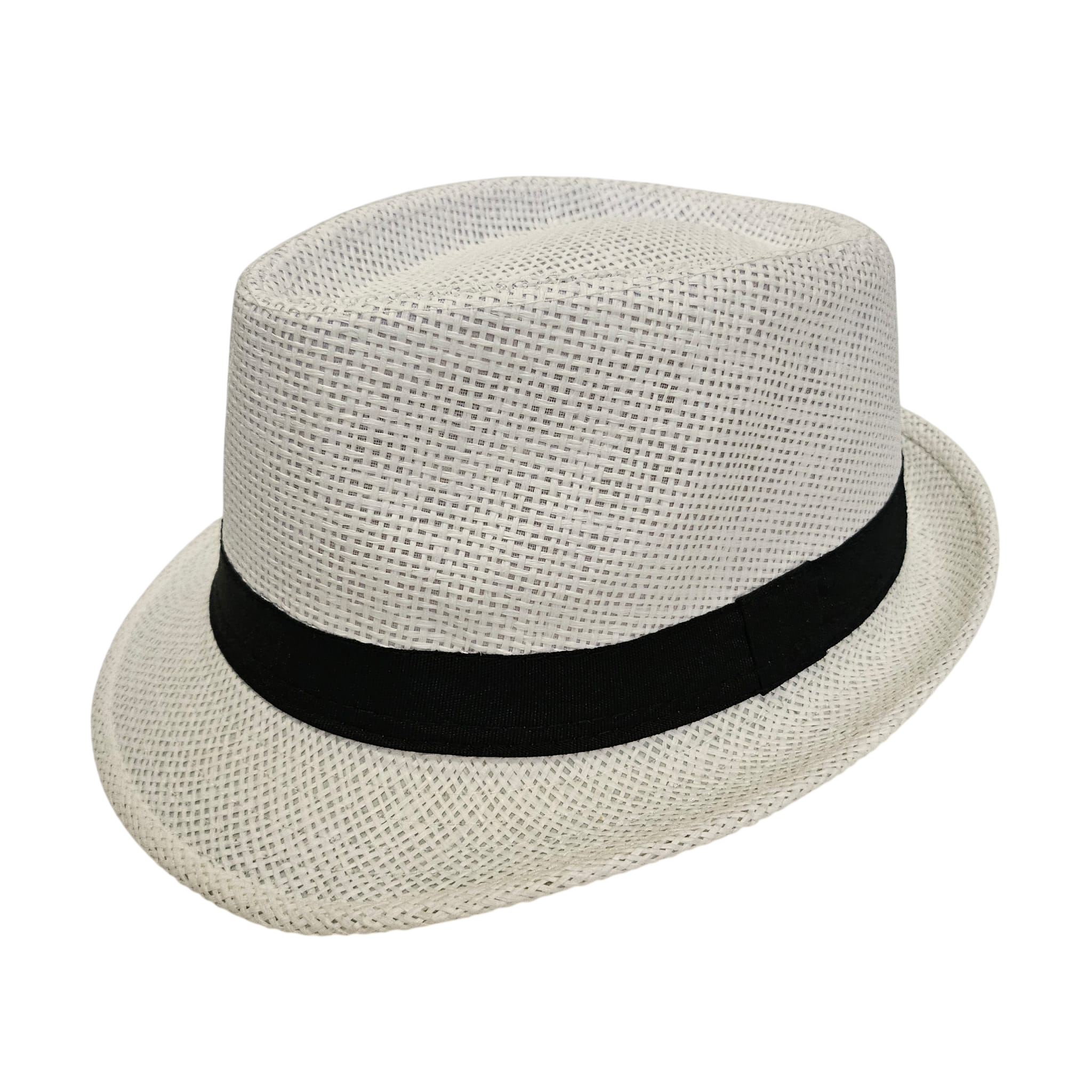 Sombrero de Paja de Papel para Hombre y Mujer Adulto - Sombrero de Sol Estilo Trilby Panamá de Ala Corta Resistente y Fuerte, Gorro de Verano Unisex para Playa, Viajes y Eventos (Tallas S, M, L, XL)