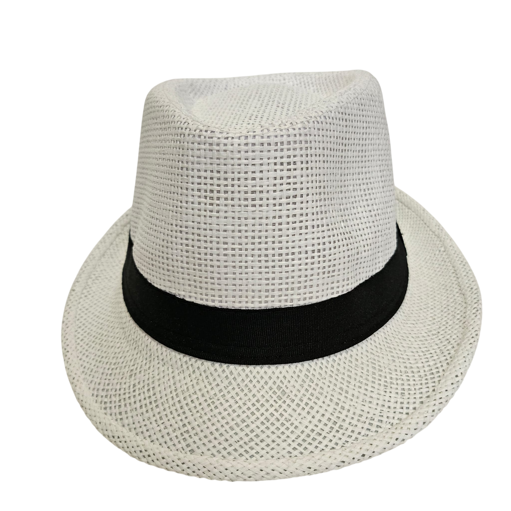 Sombrero de Paja de Papel para Hombre y Mujer Adulto - Sombrero de Sol Estilo Trilby Panamá de Ala Corta Resistente y Fuerte, Gorro de Verano Unisex para Playa, Viajes y Eventos (Tallas S, M, L, XL)