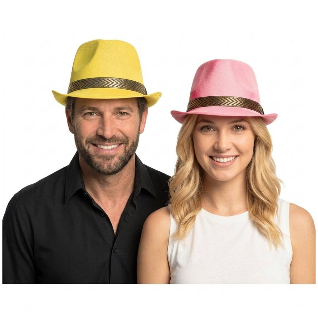 Sombreros Fedora de Fiesta Adulto - Gorros de Disfraz Transpirable Carnaval y Eventos - Talla Única