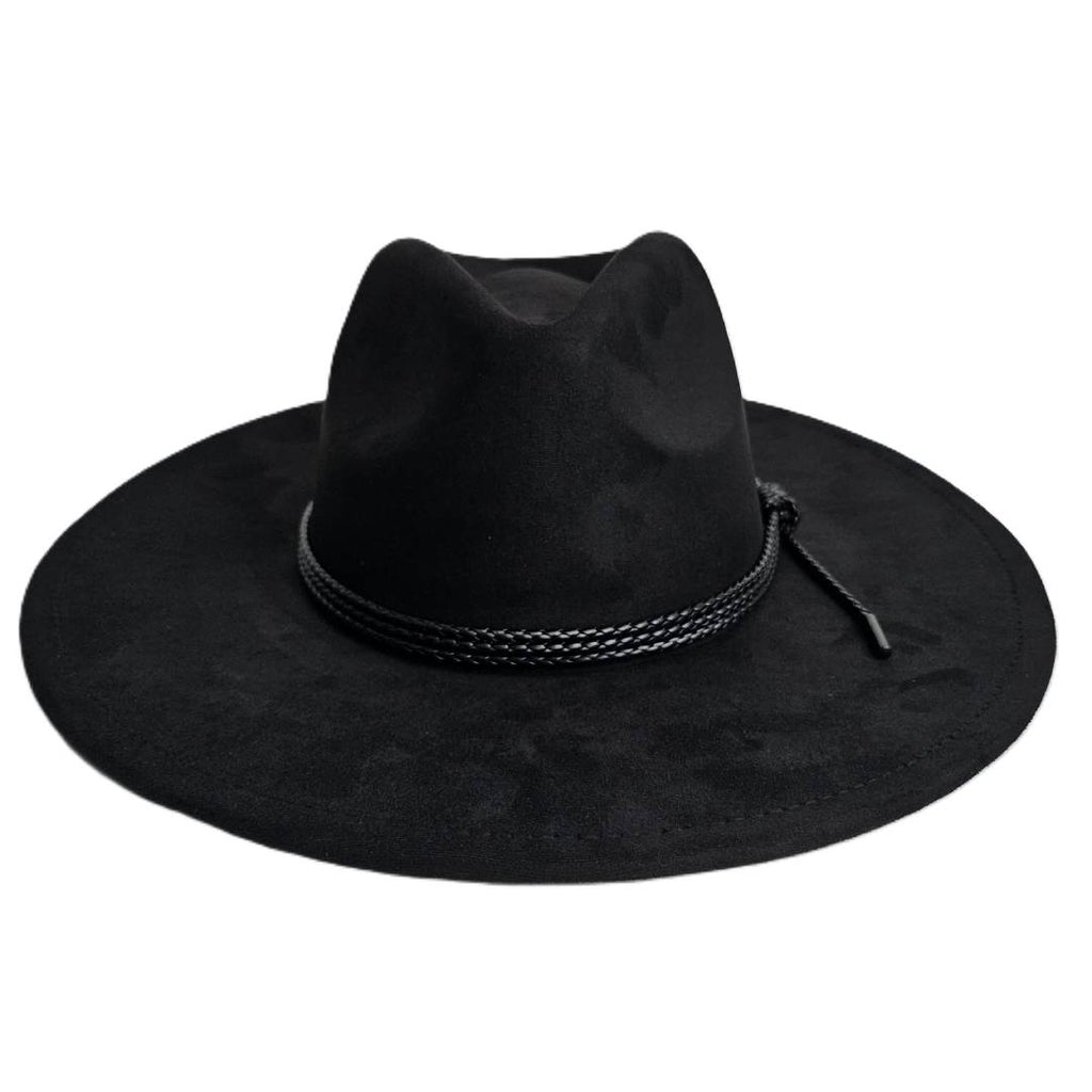 Sombrero Fedora Negro Premium - Fieltro de Ala Ancha | Elegante para Eventos | Talla Única