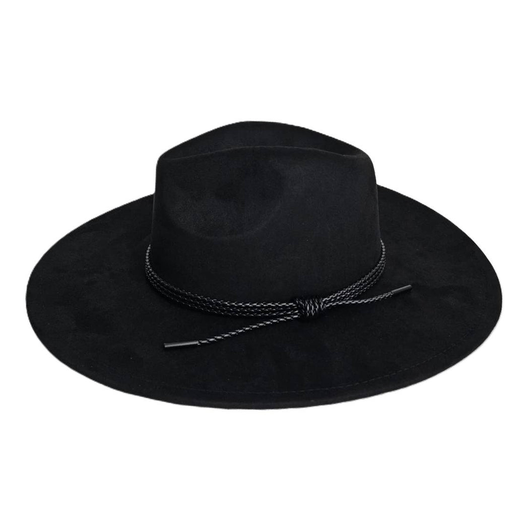 Sombrero Fedora Negro Premium - Fieltro de Ala Ancha | Elegante para Eventos | Talla Única