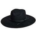 Sombrero Fedora Negro Premium - Fieltro de Ala Ancha | Elegante para Eventos | Talla Única