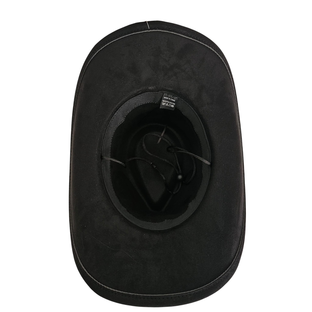 Sombrero Cowboy Estilo Western de Ala Ancha - Gorro Vaquero Negro Gamuza Sintética Talla única Ajustable Adulto