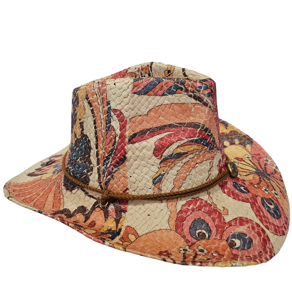 Sombrero Cowboy de Paja Trenzada "Western Boho" - Ajustable y Alta Resistencia.