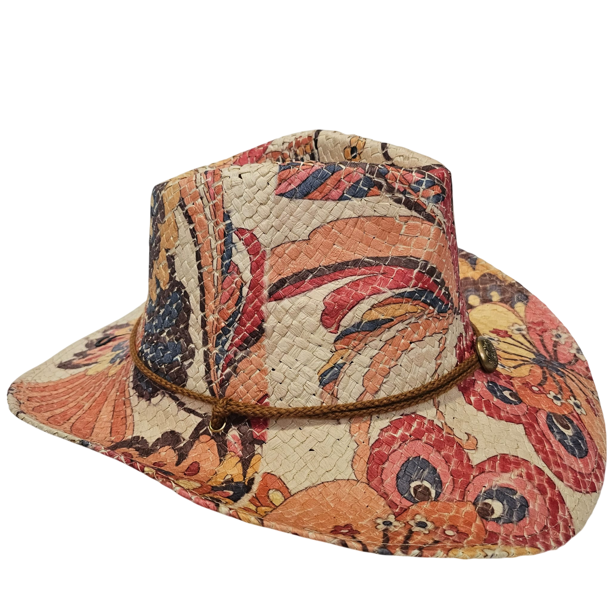 Sombrero Cowboy de Paja Trenzada "Western Boho" - Ajustable y Alta Resistencia.