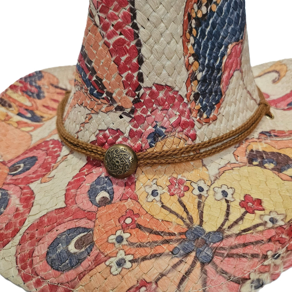 Sombrero Cowboy de Paja Trenzada "Western Boho" - Ajustable y Alta Resistencia.