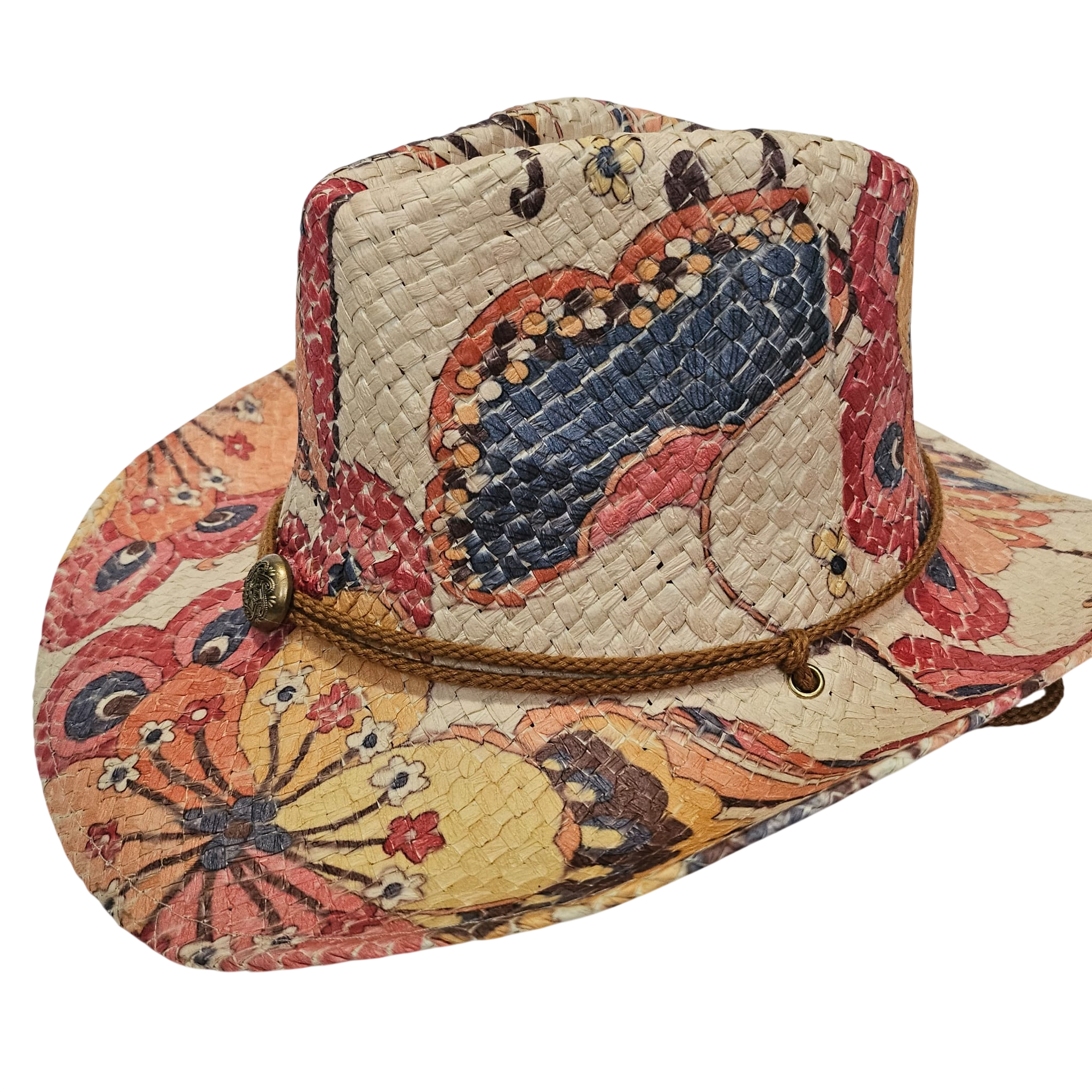 Sombrero Cowboy de Paja Trenzada "Western Boho" - Ajustable y Alta Resistencia.