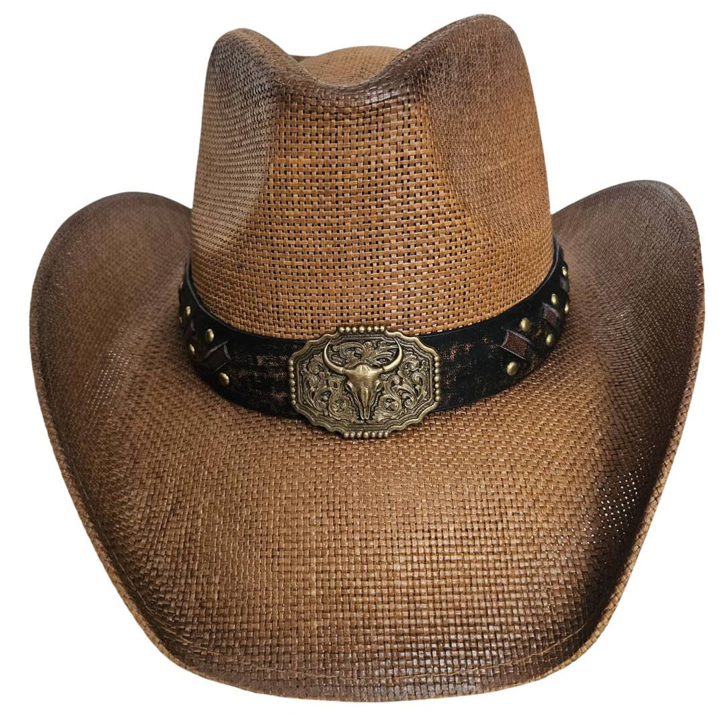 Sombrero cowboy marrón Vintage Vaquero Tejano Western para Hombre Mujer Adulto