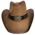 Sombrero cowboy marrón Vintage Vaquero Tejano Western para Hombre Mujer Adulto