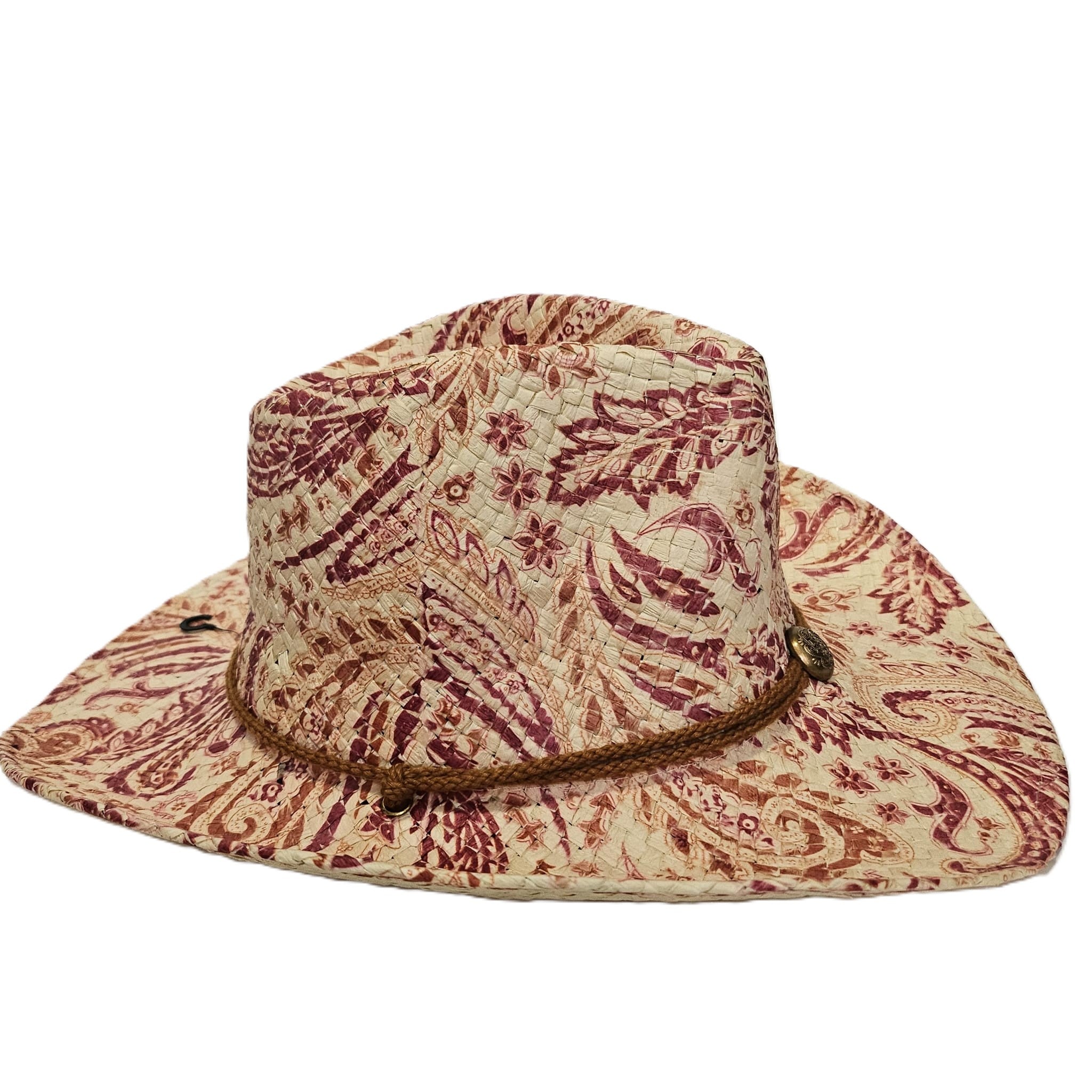 Sombrero de Paja Vaquero Verano Unisex – Sombrero Tejano Playa Ajustable (Talla Única 57-59cm) Estilo Cowboy con Ala Ancha 9cm para Hombre y Mujer