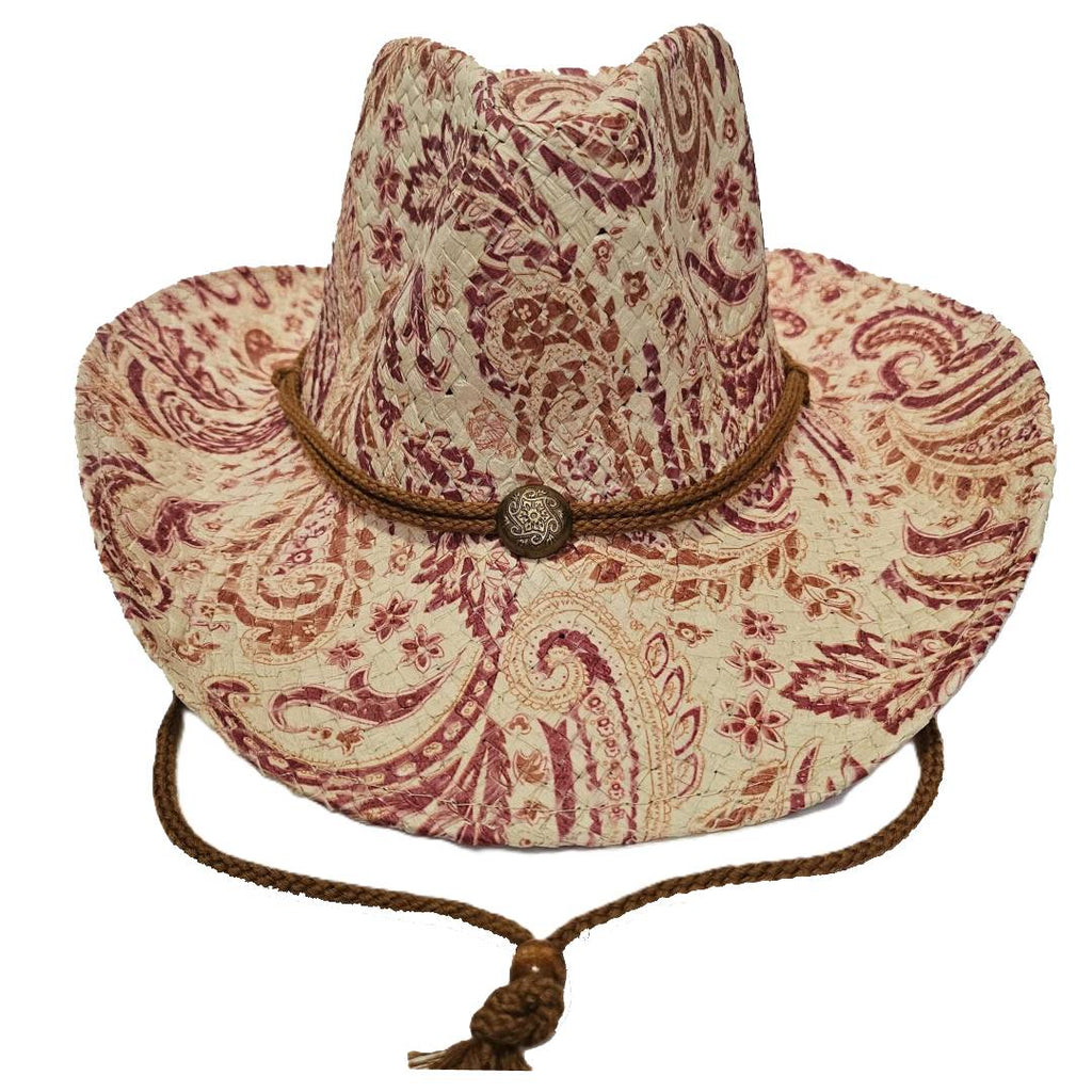 Sombrero de Paja Vaquero Verano Unisex – Sombrero Tejano Playa Ajustable (Talla Única 57-59cm) Estilo Cowboy con Ala Ancha 9cm para Hombre y Mujer