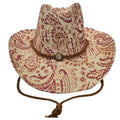 Sombrero de Paja Vaquero Verano Unisex – Sombrero Tejano Playa Ajustable (Talla Única 57-59cm) Estilo Cowboy con Ala Ancha 9cm para Hombre y Mujer