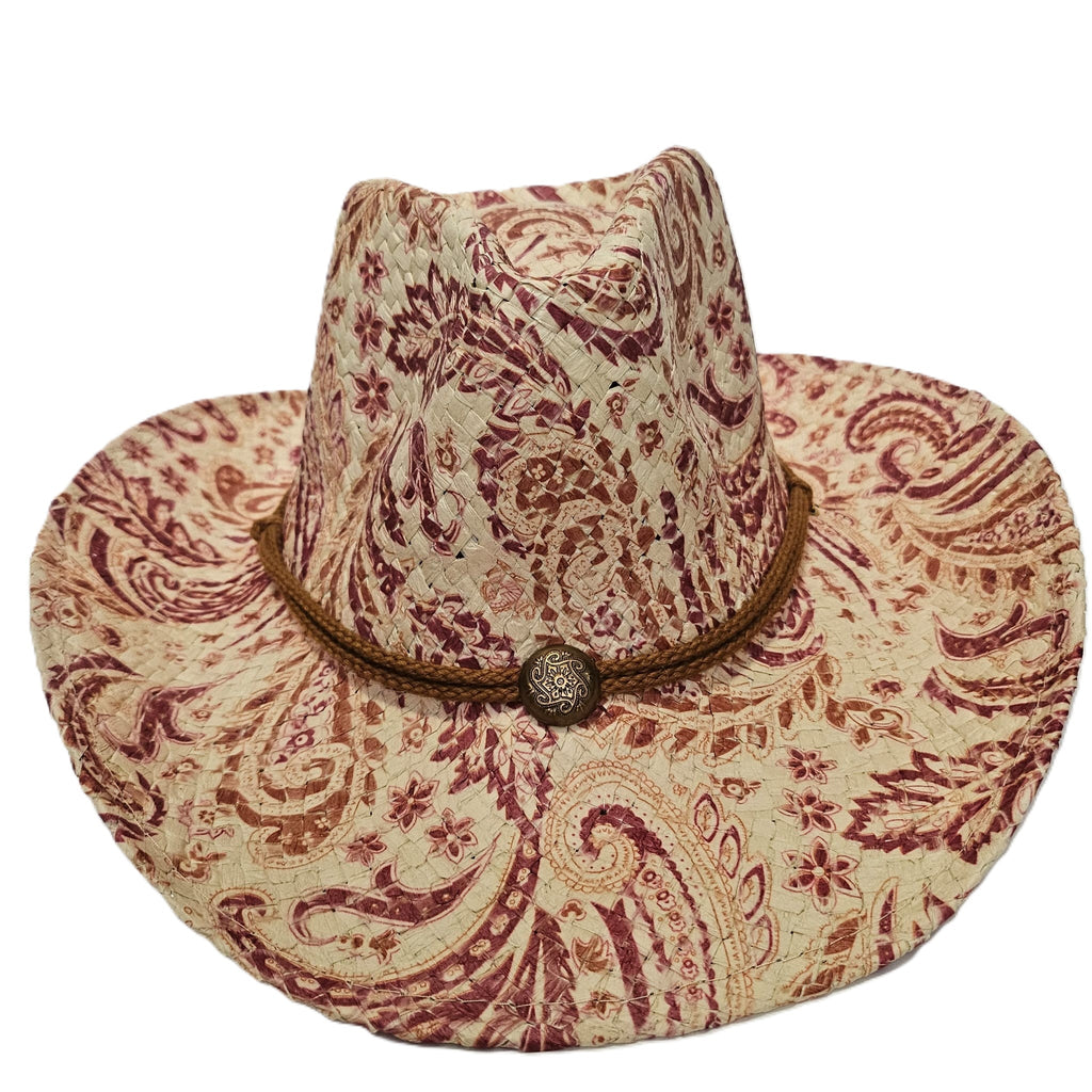 Sombrero de Paja Vaquero Verano Unisex – Sombrero Tejano Playa Ajustable (Talla Única 57-59cm) Estilo Cowboy con Ala Ancha 9cm para Hombre y Mujer