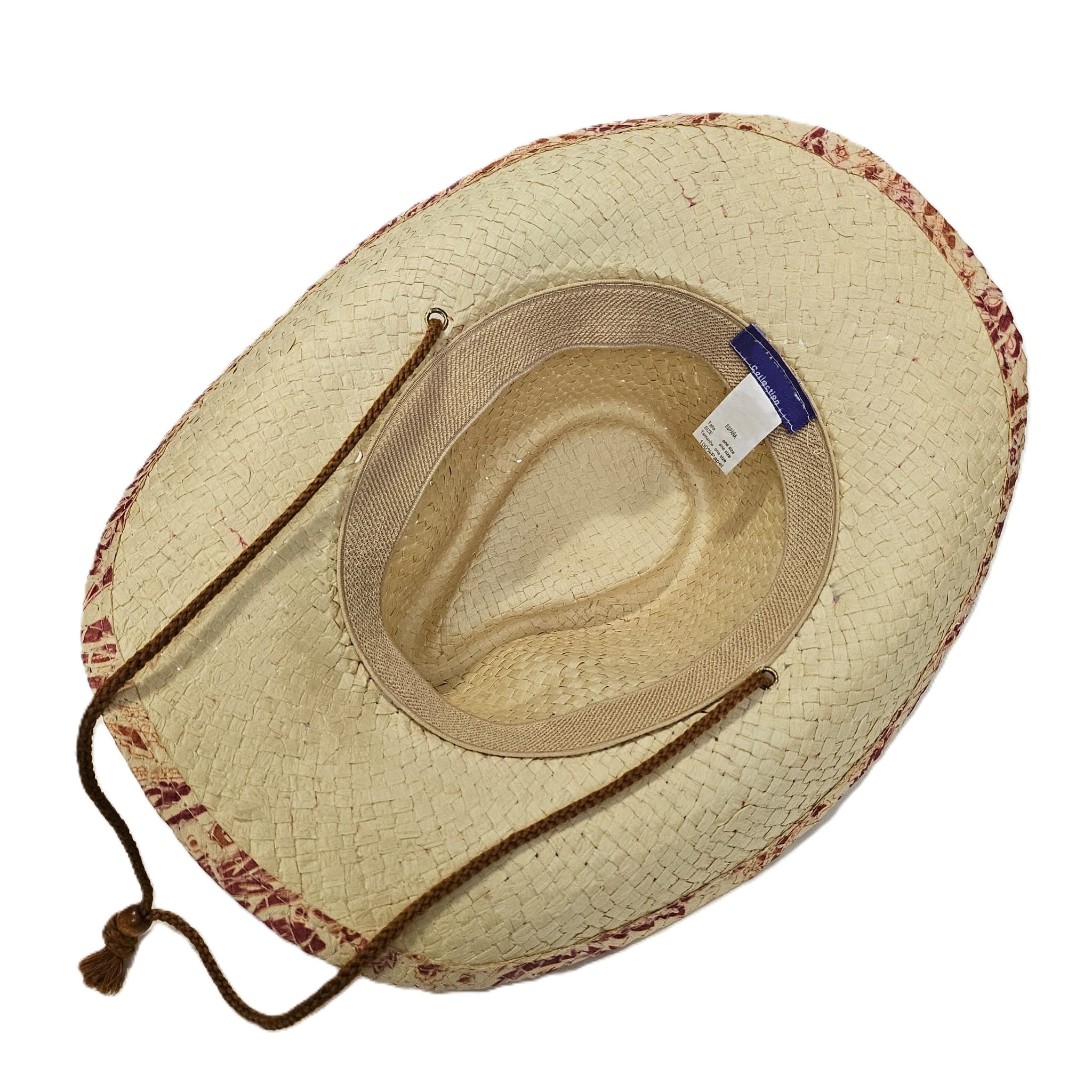 Sombrero de Paja Vaquero Verano Unisex – Sombrero Tejano Playa Ajustable (Talla Única 57-59cm) Estilo Cowboy con Ala Ancha 9cm para Hombre y Mujer
