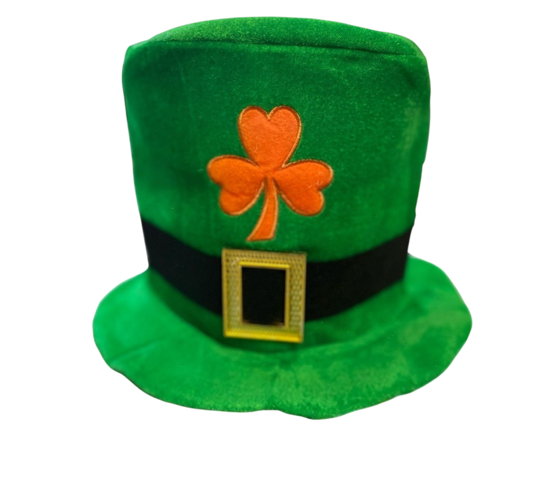 Kit Disfraz San Patricio Leprechaun 4 Piezas: Sombrero con Trébol, Barba Pelirroja, Gafas de Sol y Corbata Verde – Ideal para Carnaval, Fiestas Temáticas y Halloween – Talla Única Adulto