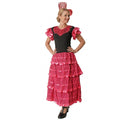 Disfraz de Flamenca Sevillana Mujer Negro y Fucsia con Lunares | Vestido Española para Feria, Carnaval y Fiestas - Tallas S a XL