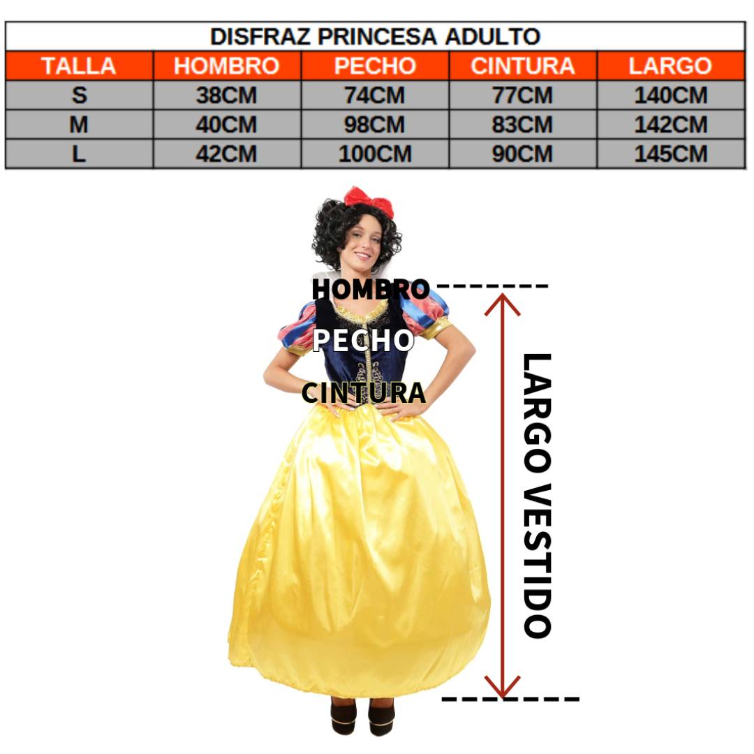 Disfraz de Princesa Clásica de Cuento de Hadas para Mujer - Vestido de Gala Medieval con Diadema Real - Ideal para Carnaval, Halloween y Eventos Temáticos - Tallas S, M, L