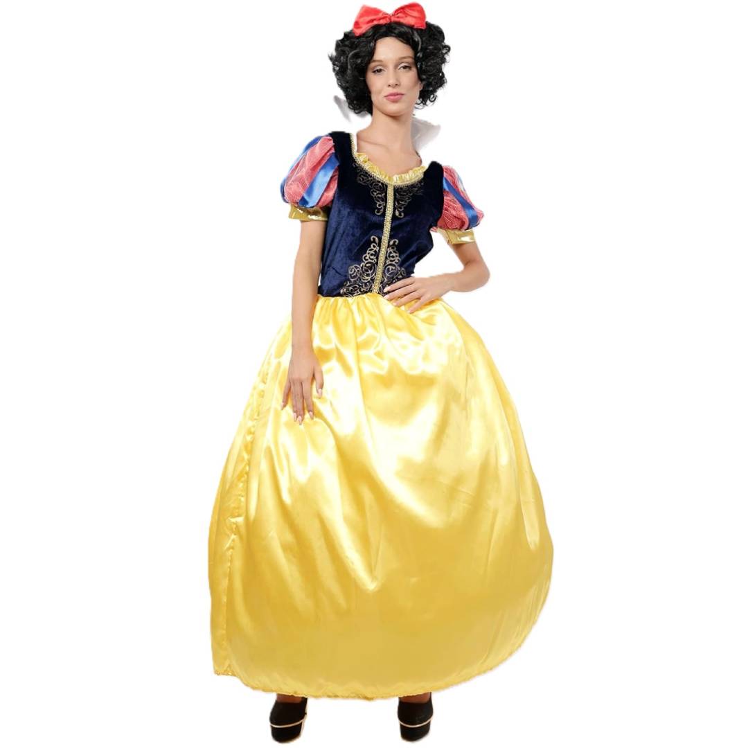 Disfraz de Princesa Clásica de Cuento de Hadas para Mujer - Vestido de Gala Medieval con Diadema Real - Ideal para Carnaval, Halloween y Eventos Temáticos - Tallas S, M, L