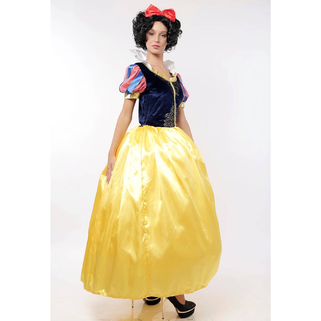 Disfraz de Princesa Clásica de Cuento de Hadas para Mujer - Vestido de Gala Medieval con Diadema Real - Ideal para Carnaval, Halloween y Eventos Temáticos - Tallas S, M, L