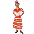 Vestido Flamenca Niña Traje Sevillana con Peineta y Flor | Disfraz Andaluza Feria y Carnaval | Tallas 1 a 12 Años